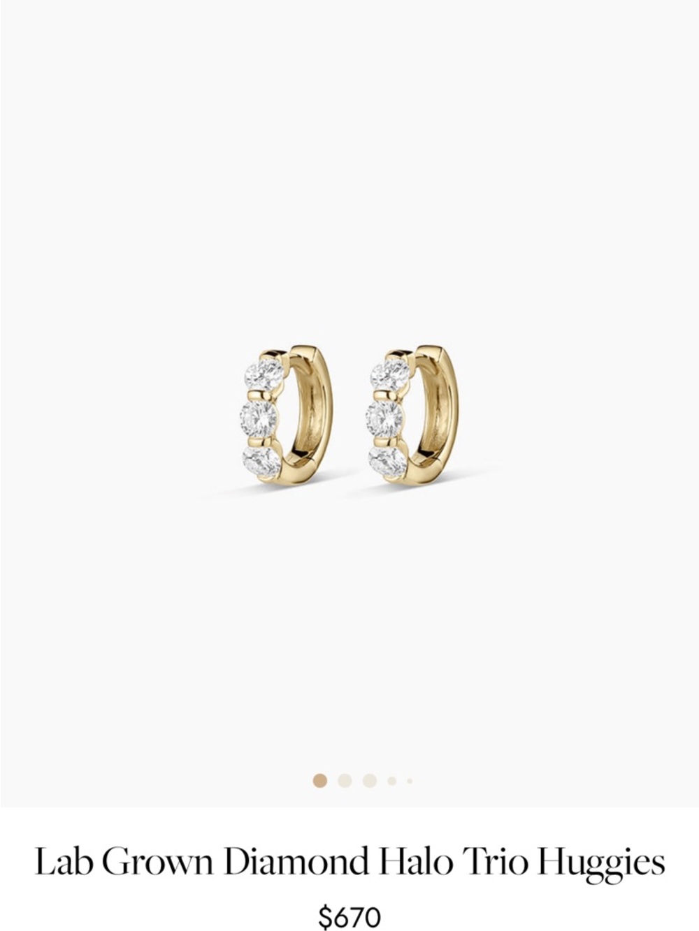 Gorjana Gold Trio Diamond Huggie Earrings